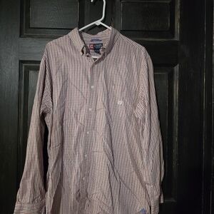 Chaps Men's Red and Blue Gingham Button-Down Shirt